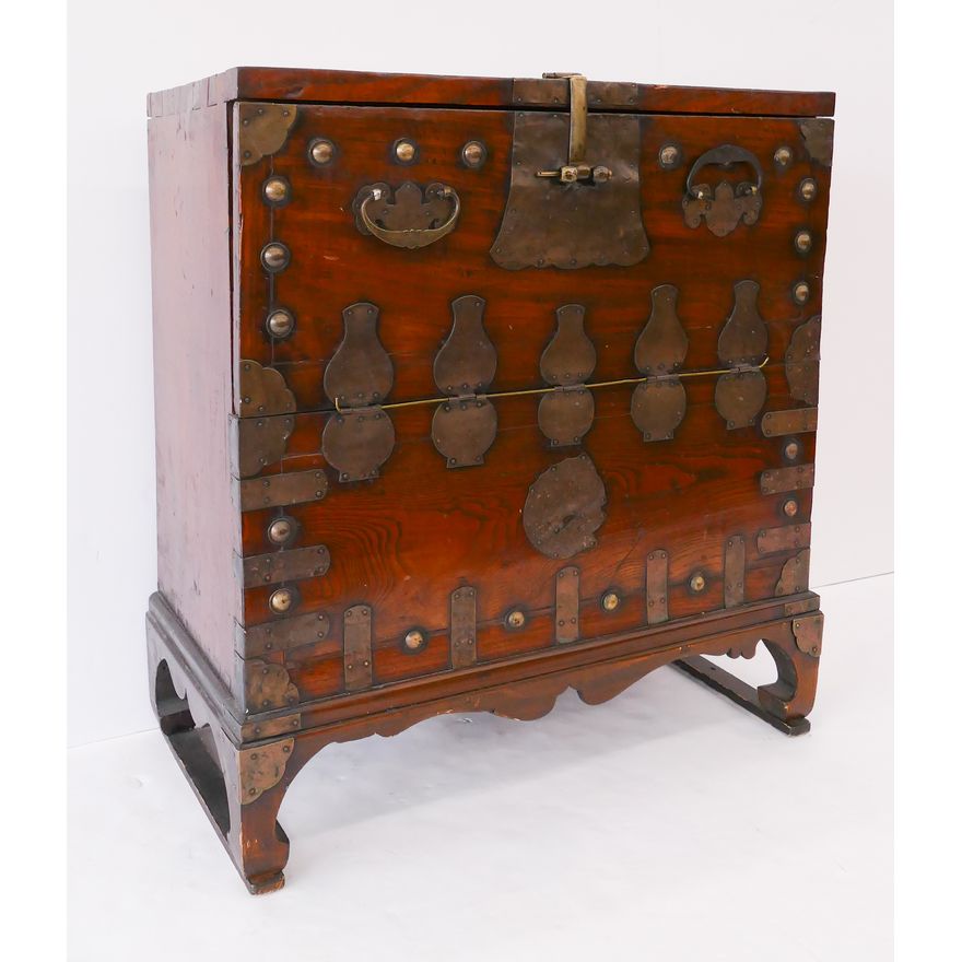 Korean Joseon Bandaji Ornate Chest- 33x30x15''