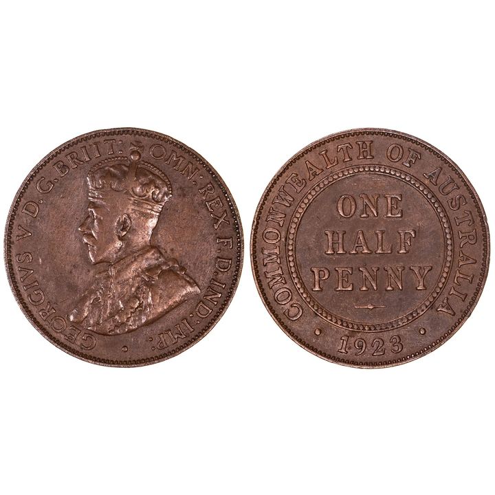 George V, Halfpenny, 1923,  Fine