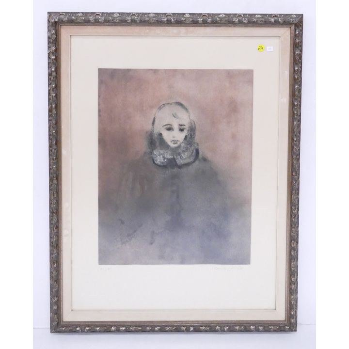 Kaiko Moti 'Fillette' S/N Etching- 34x27'' framed
