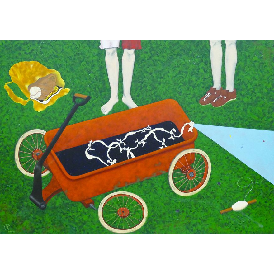 Porter A. Lewis ''Nintendo Power'' Large Acrylic on Canvas 48''x68''