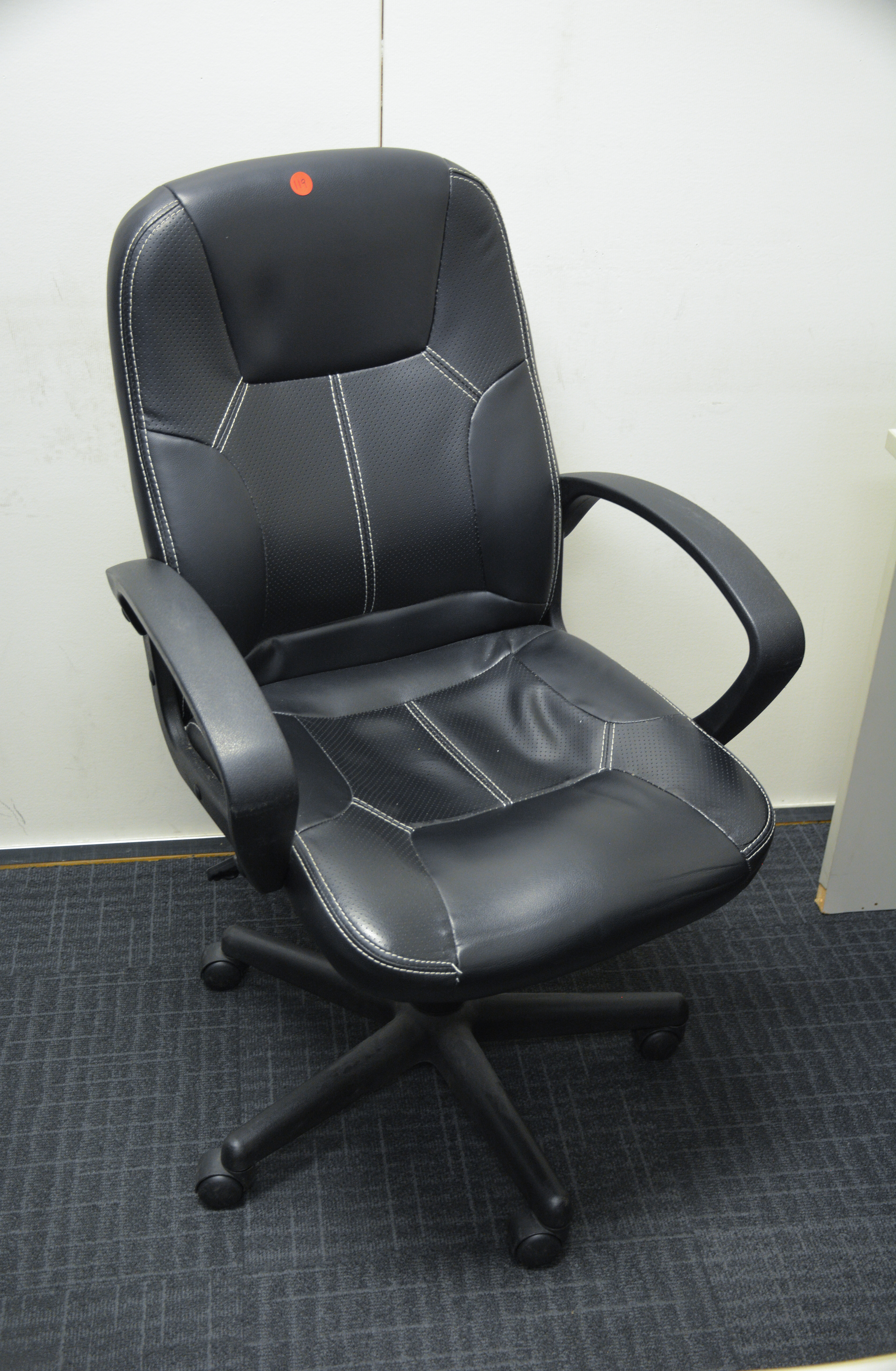 Black Leather Office Chair — sold at auction in New Zealand for $75