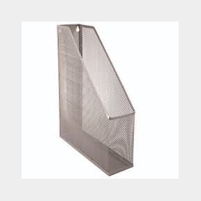 Magazine Rack - Silver Mesh Magazine Rack with Logo Plat- 51743/3462 SN B2 (S4)