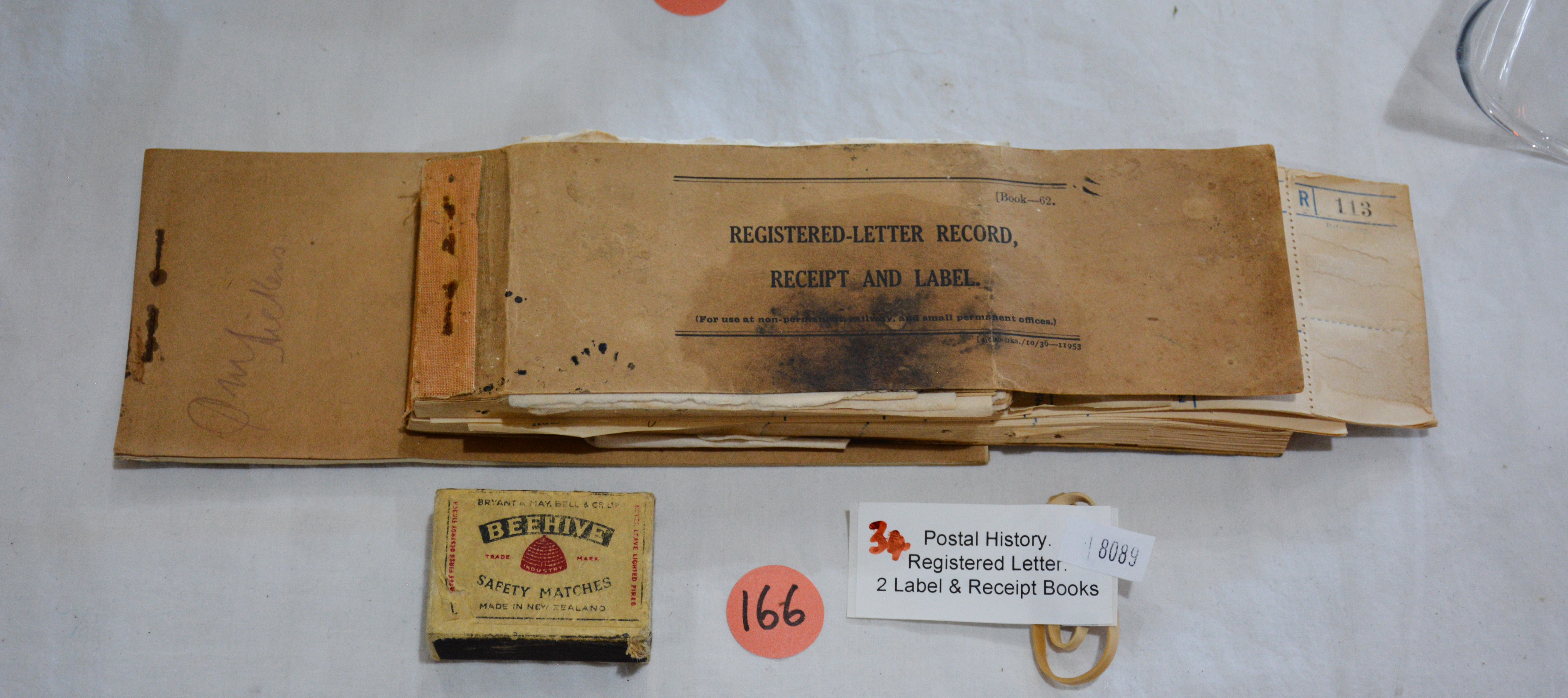 Postal History Registered Letter Label/Receipts — NZ auction result