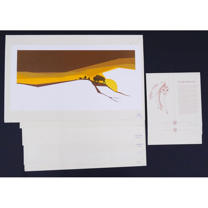 9pc Peter Parnall S/N Wildlife Prints. Includes Lithographs and Serigraphs.