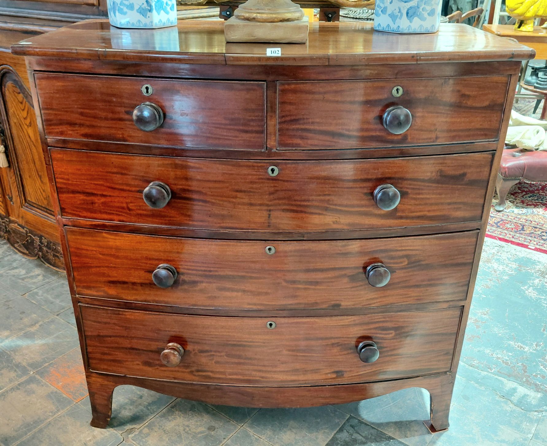 102 · GEORGIAN BOW FRONT CHEST