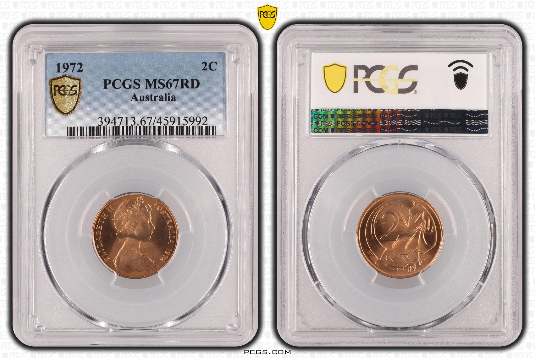 , Two Cent, 1972, PCGS MS67RD