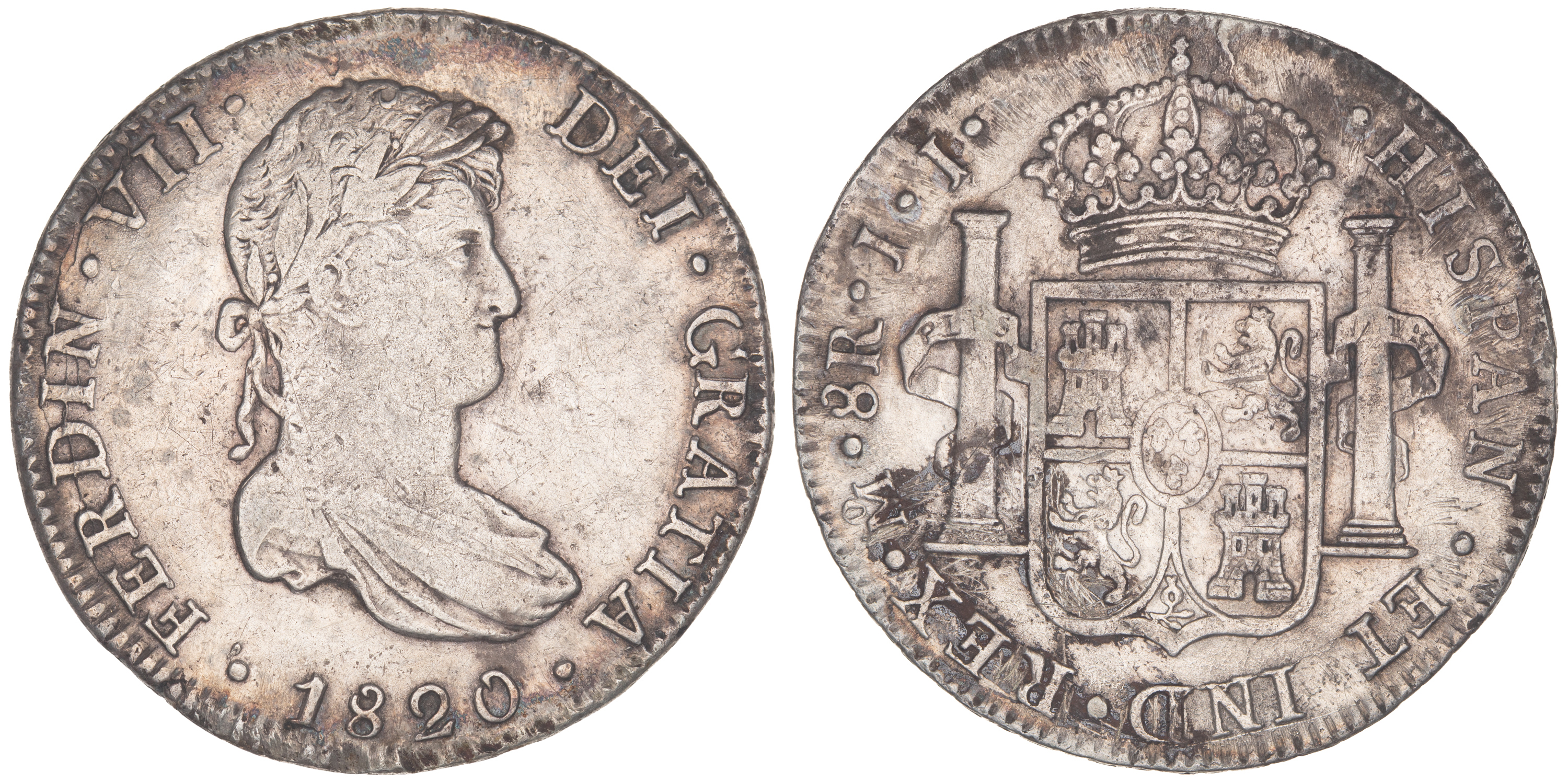 Mexico, Ferdinand VII, Eight Reales, 1820-Mo J.J., Fine