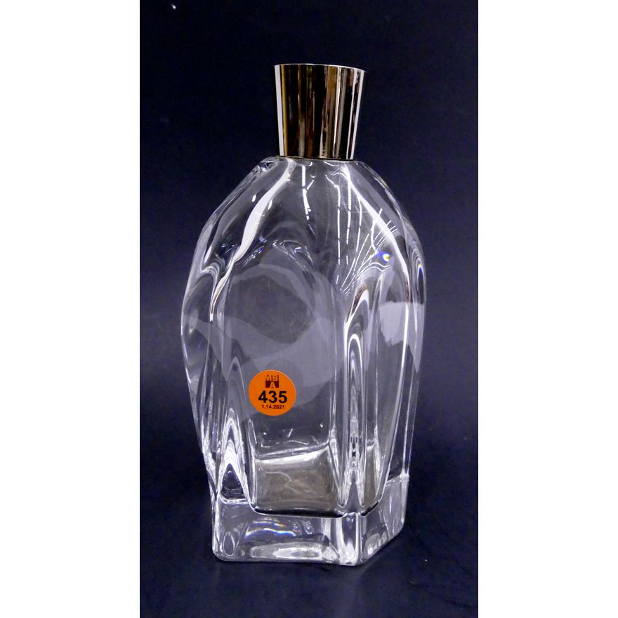 Daum Crystal Decanter- missing stopper- 8''