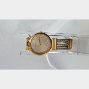LADIES MICHEL HERBELIN - SWISS MOVEMENT STAINLESS STEEL + DATE FUNCTION - AFTERMARKET BACK COVER - 51624/149