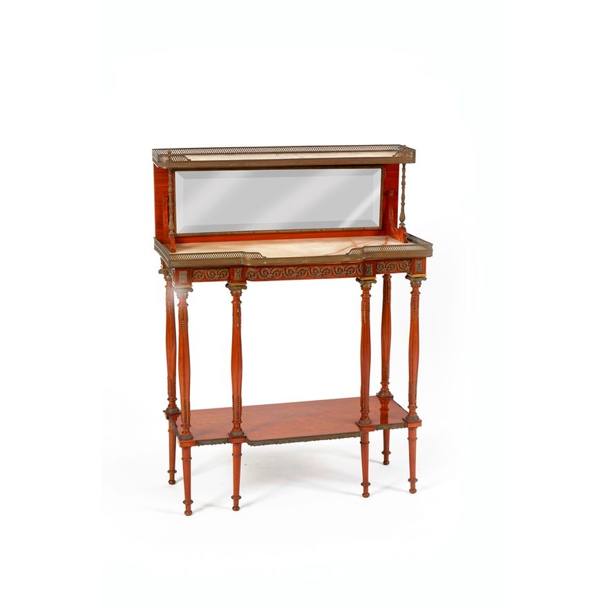 Petit meuble d'appui de style Louis XVI en bois d'acajou