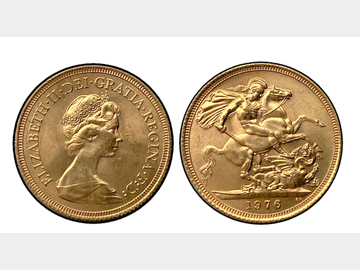 1976 ELIZABETH II DECIMAL GOLD SOVEREIGN
