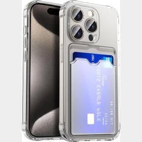 CIMOSFLIY FOR IPHONE 14 PRO MAX CASE CLEAR CARD HOLDER BACK WALLET CRYSTAL TRANSPARENT SHOCKPROOF BUMPER CORNER DROP PROTECTION PH