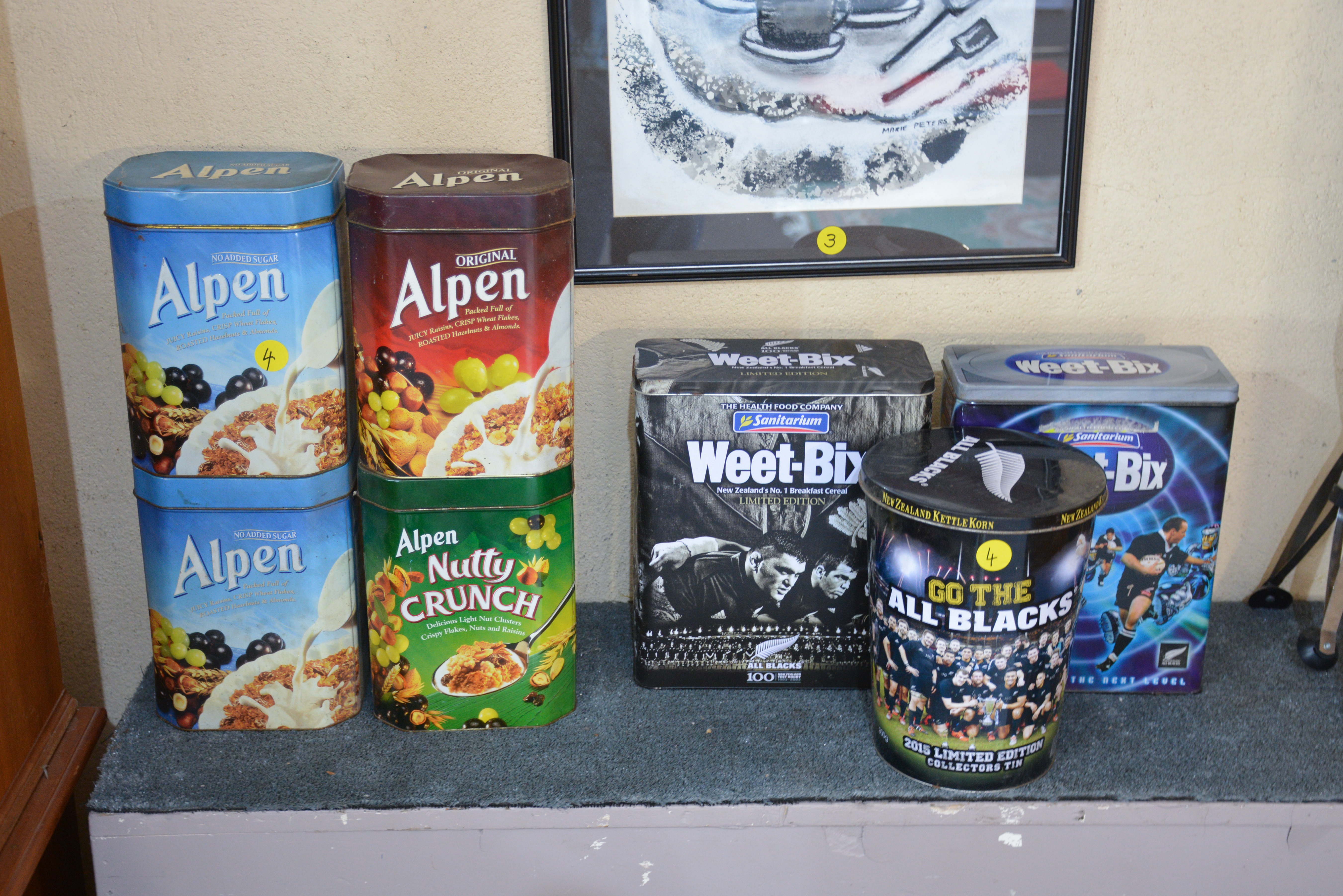 Collectable Tins x 7 — sold at auction in New Zealand for $10
