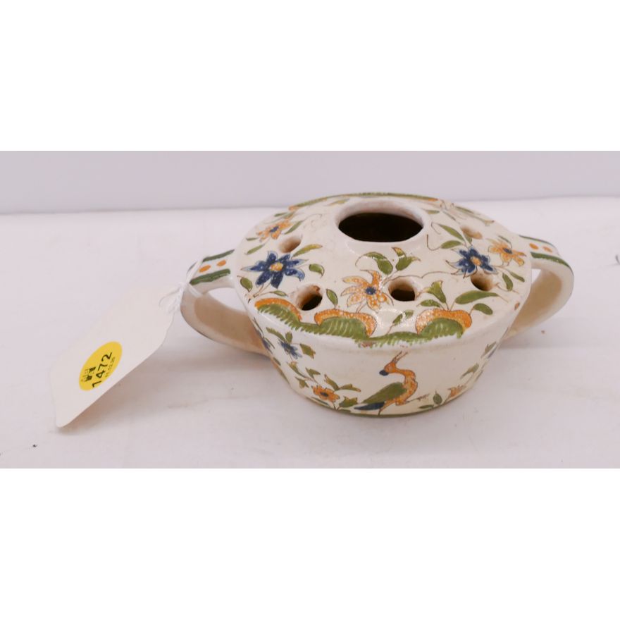 French Faience 18th Century Bouquetiere Flower Frog- 5'' (DC)