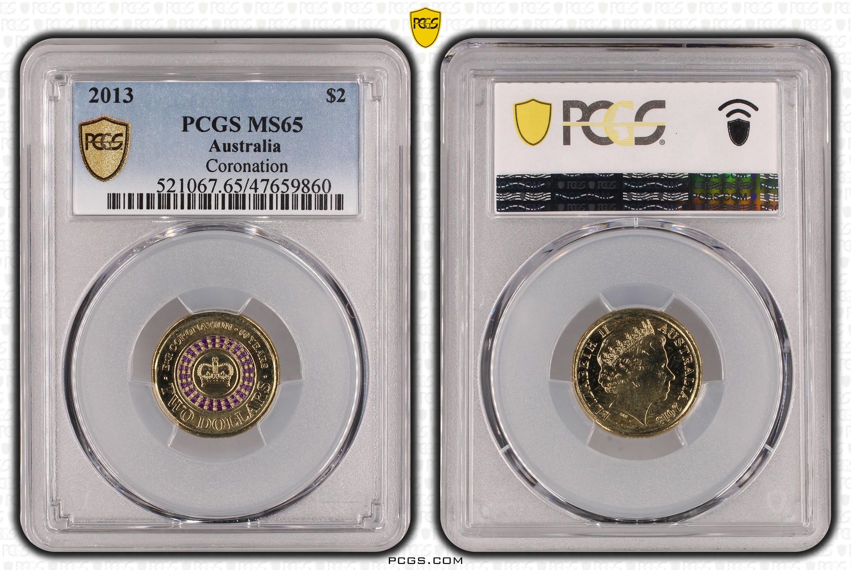 Elizabeth II, Coronation, Two Dollar, 2013, PCGS MS65