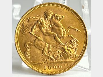1900 VICTORIA OLD HEAD LONDON MINT GOLD SOVEREIGN