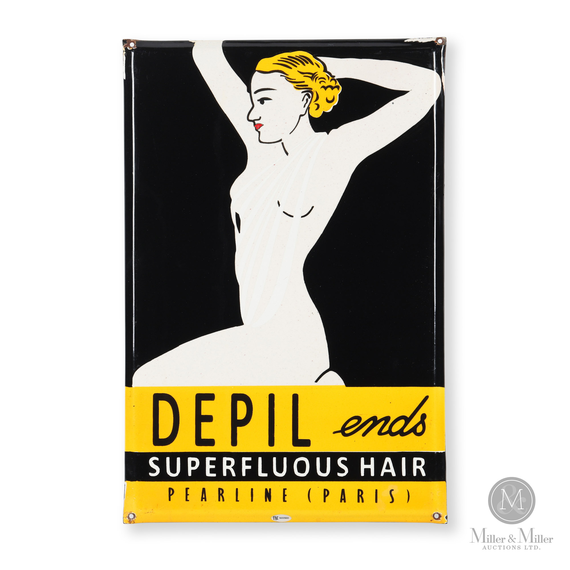 Depil Superfluous Hair Removal Sign | Miller & Miller Auctions Ltd