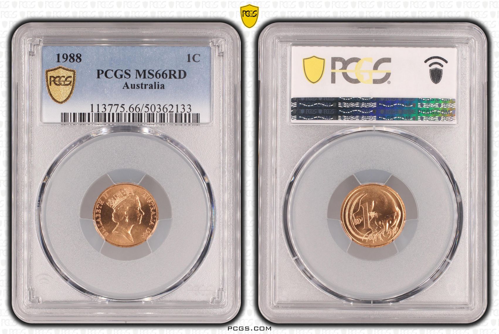 One Cent, 1988, PCGS MS66RD