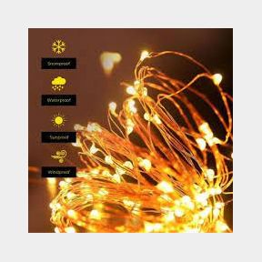 Litehouse 20m 200 LED Copper Wire Fairy Lights - Warm White | PK 51701/302 B2 (S5)