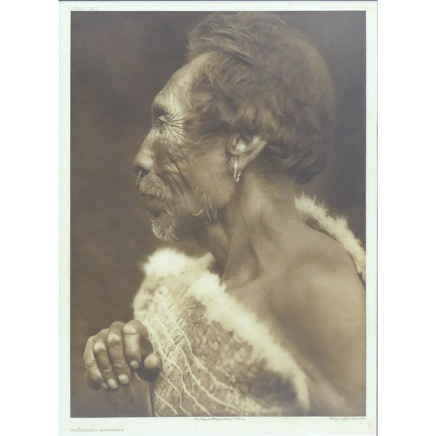 Antique Edward Curtis ''Tsulniti - Koskimo'' (Plate 363) Large Photogravure