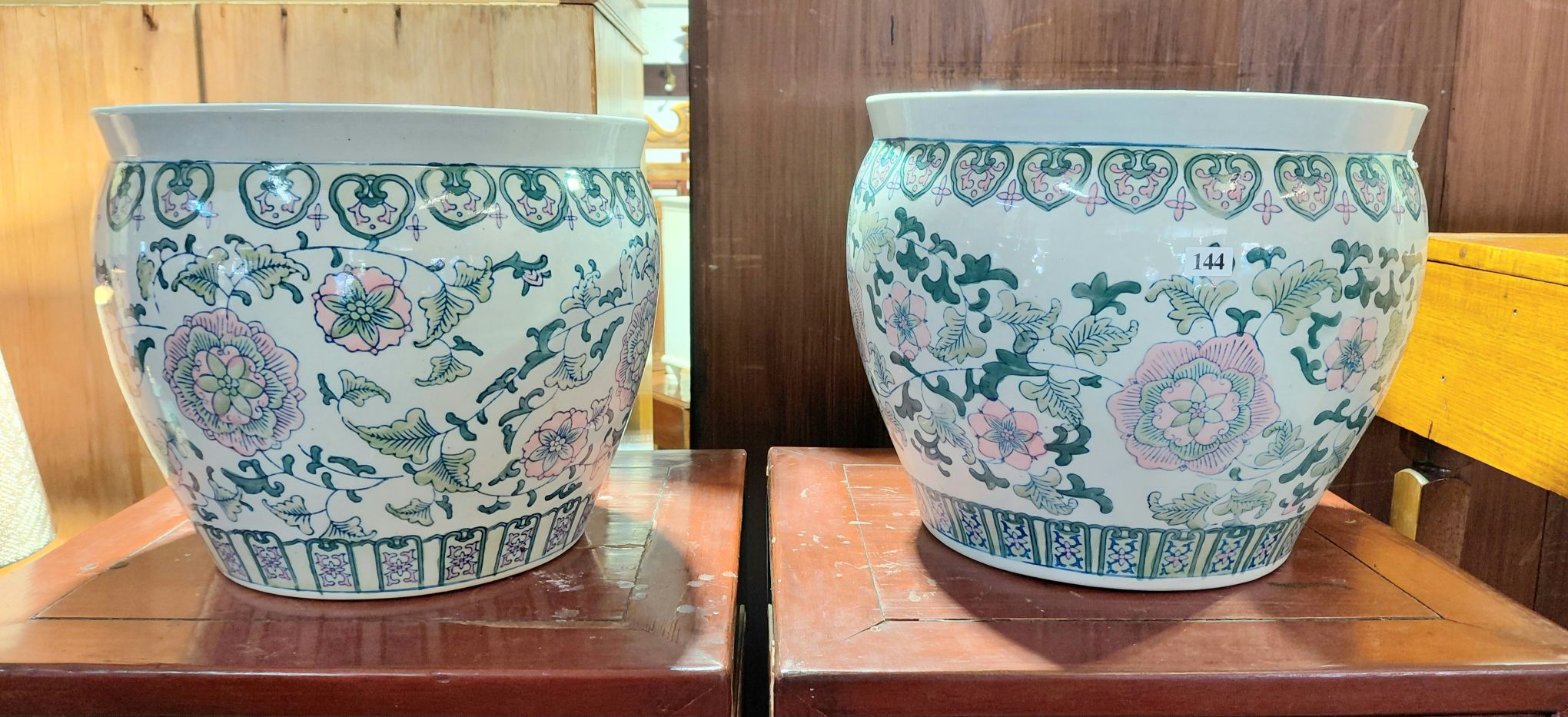 144 · PAIR OF CHINESE FISH BOWLS