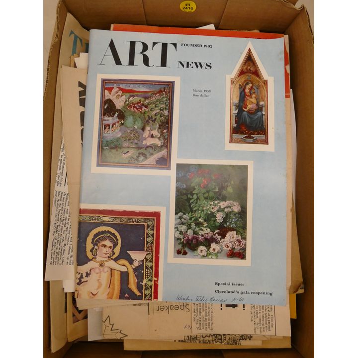 Box Vintage Art Magazines & Newspaper Clippings on Windsor Utley