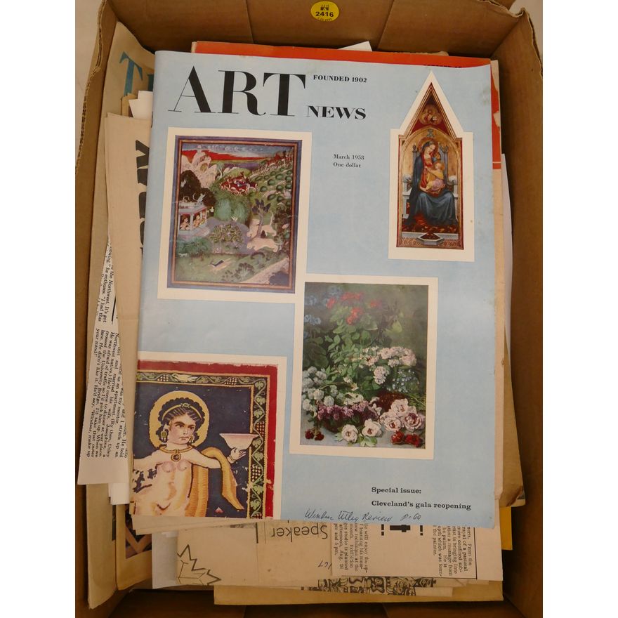 Box Vintage Art Magazines & Newspaper Clippings on Windsor Utley