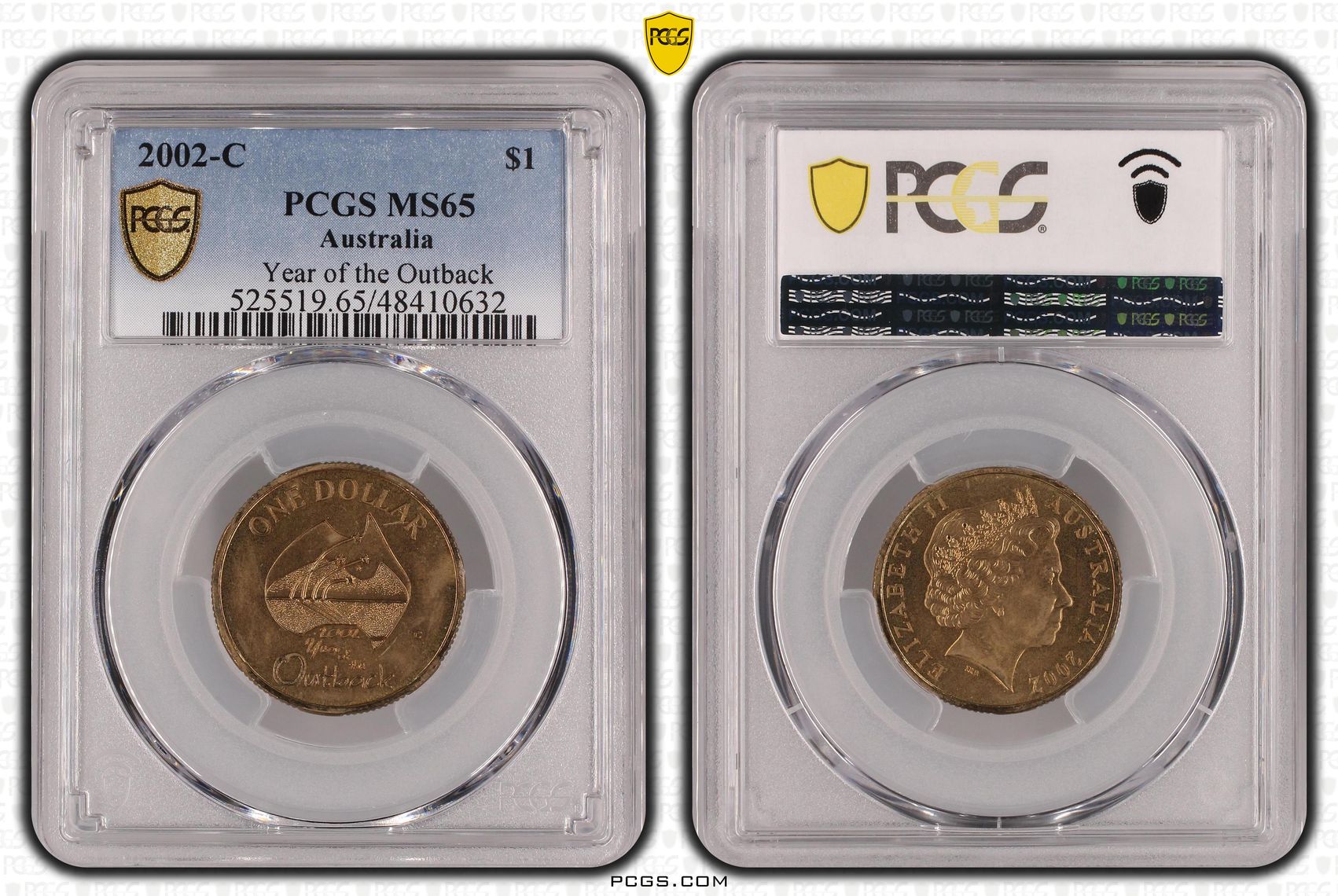 226 · Elizabeth II, Year of the Outback , One Dollar, 2002-C, PCGS MS65