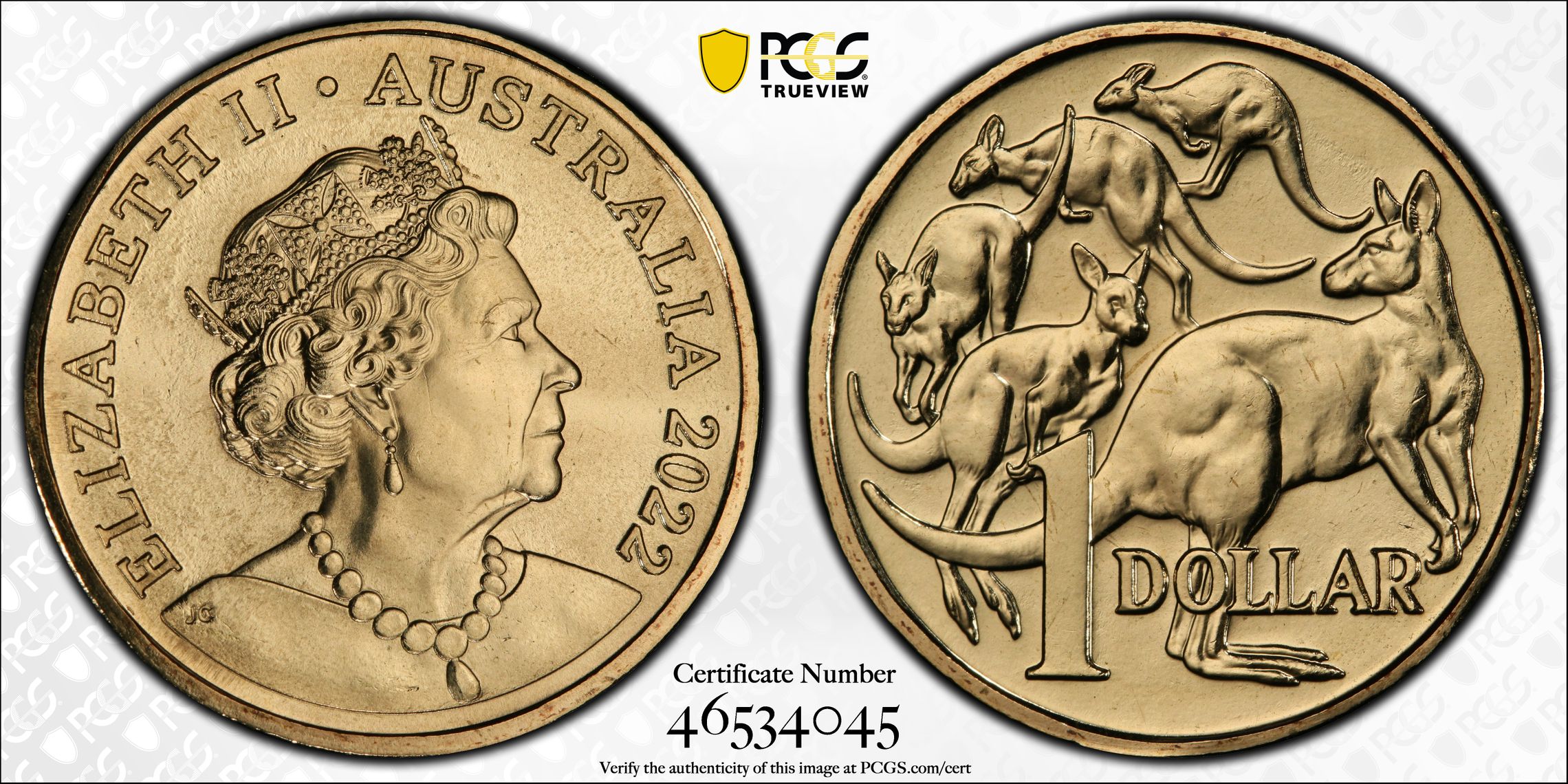 One Dollar, 2022, PCGS MS69
