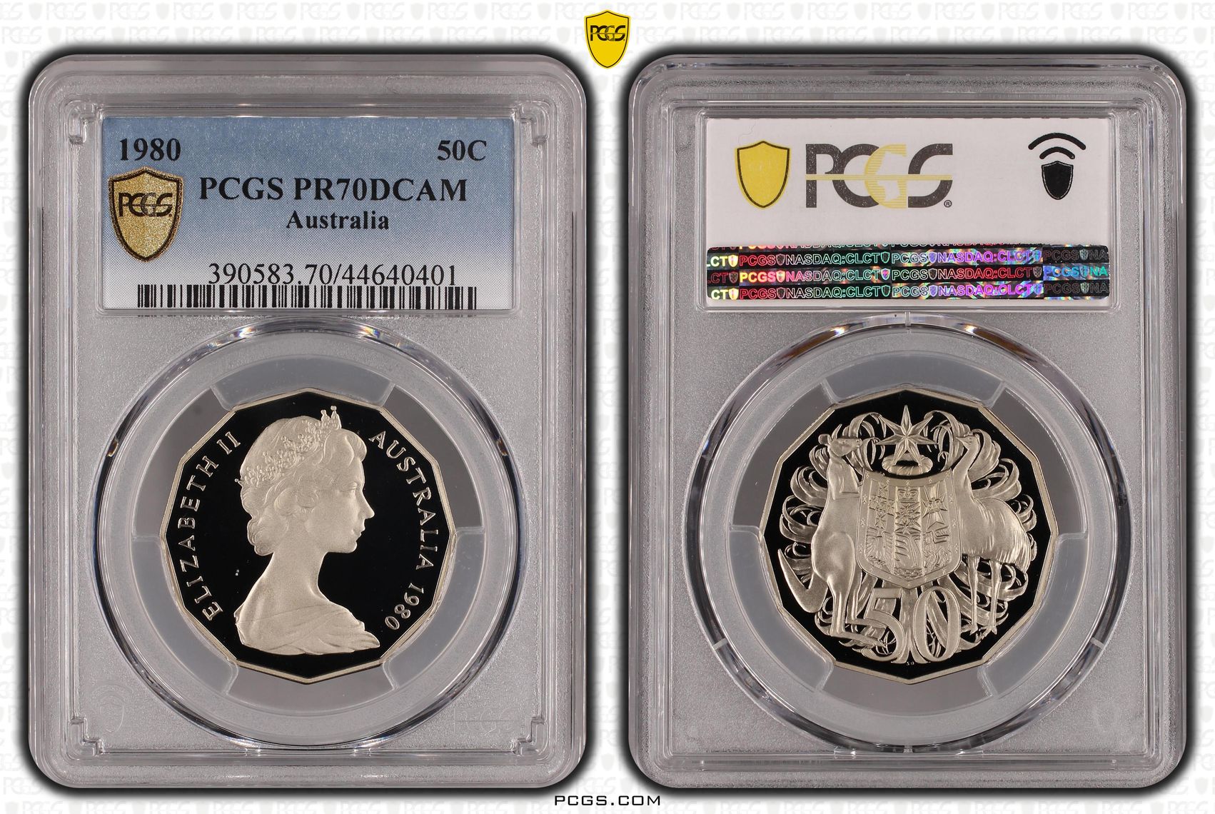 1980 Australia Fifty Cent, 50c PCGS - PR70DCAM POP 13/0 -401