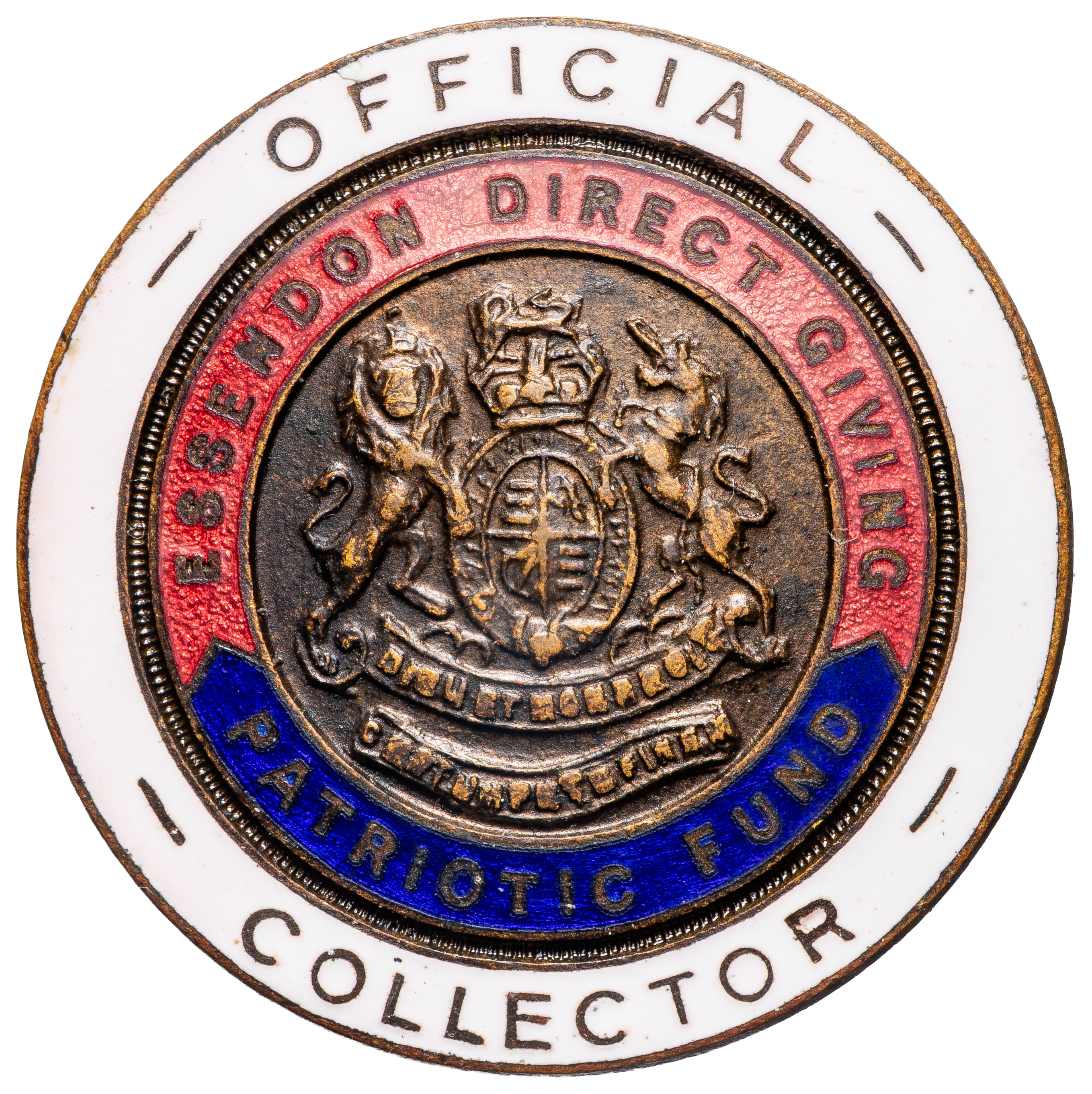 Official Collector, Essendon Direct Giving - Patriotic Fund, WWI, aEF