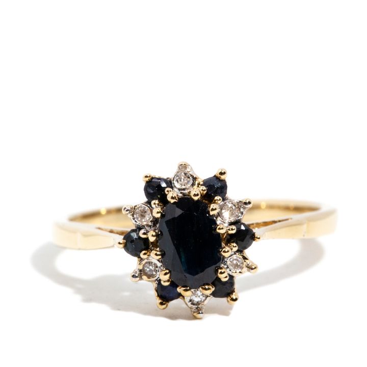 Sapphire & Diamond 9ct Gold Ring,