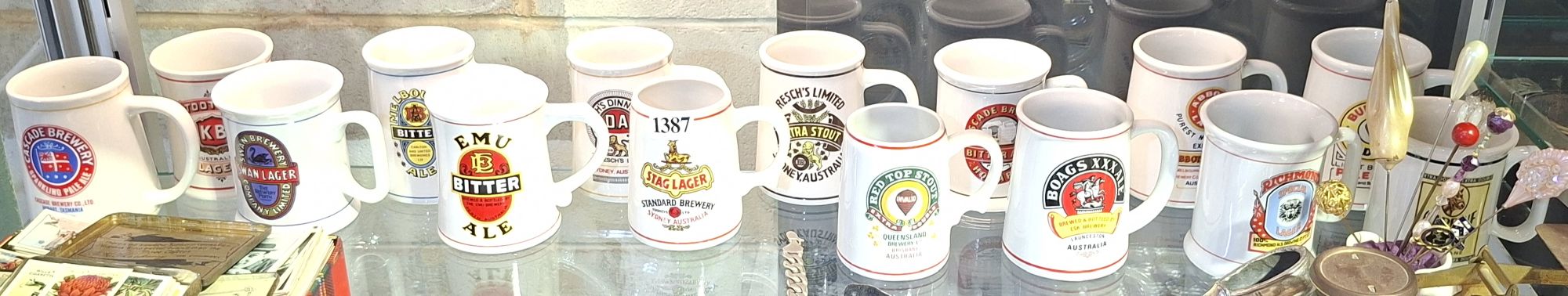Franklin Mint Porcelain Beer Mugs