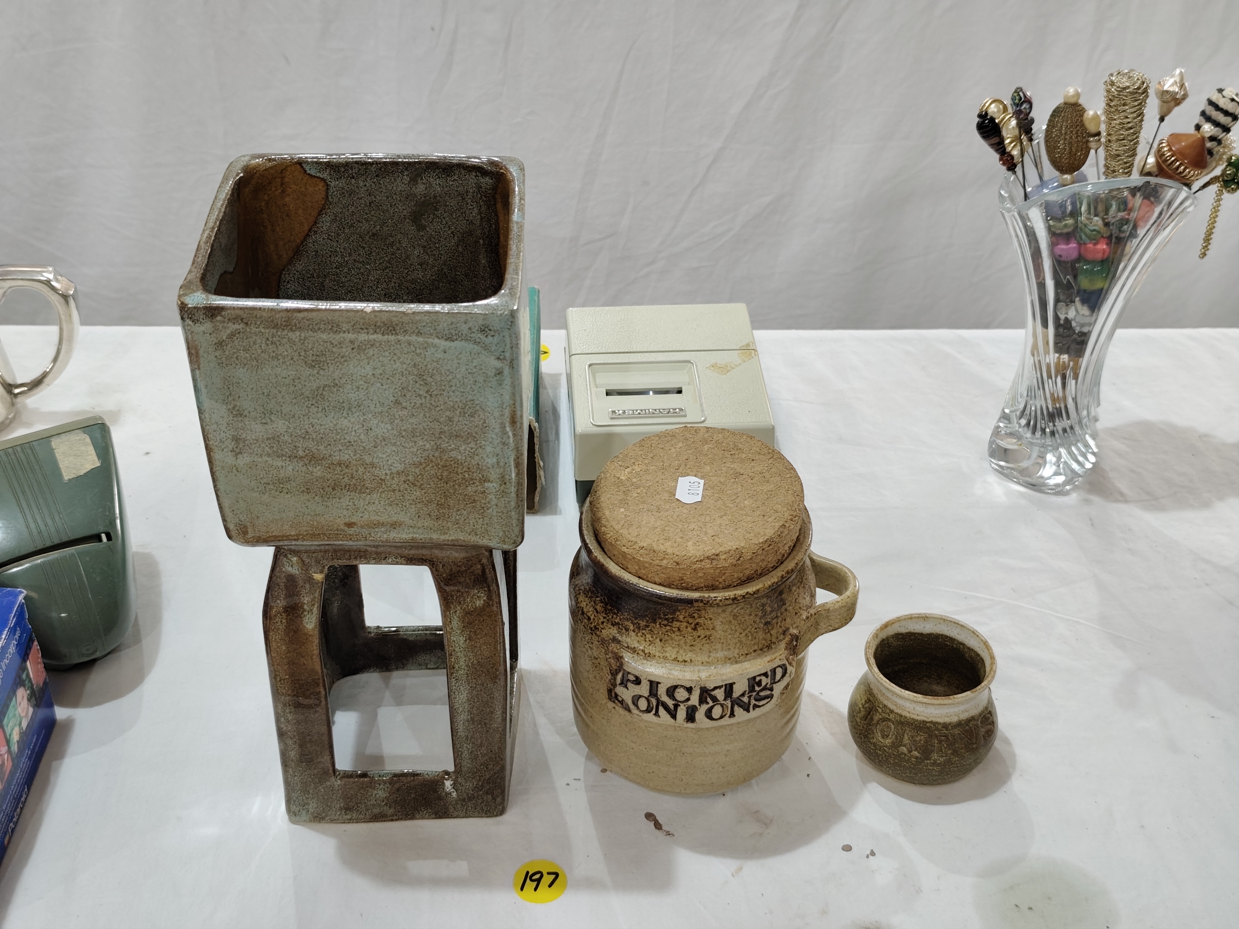 Ceramic Containers x 3 — sold at auction in New Zealand for $10