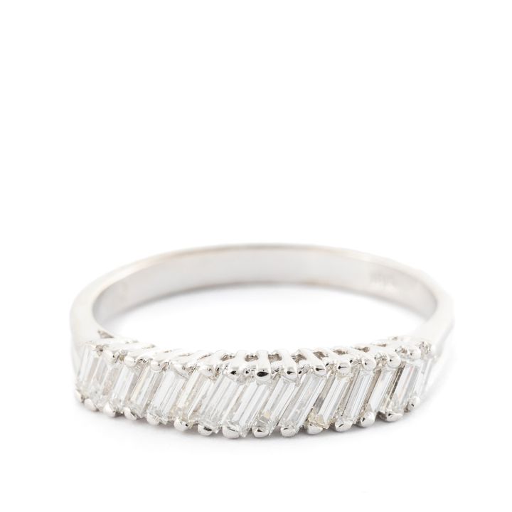 Baguette Cut Diamond 18ct Gold Ring