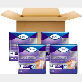 TENA INCONTINENCE UNDERWEAR, OVERNIGHT ABSORBENCY, MEDIUM, 48 COUNT