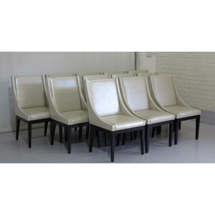SET OF 12 UPHOLSTERED DINING CHAIRS
