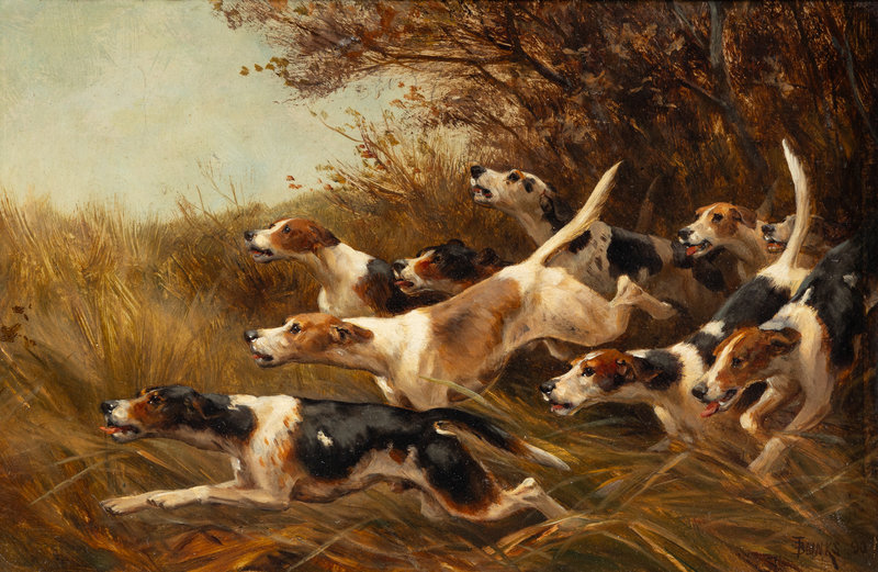 Thomas Blinks 
(British, 1853-1912)
Hot Scent, 1890