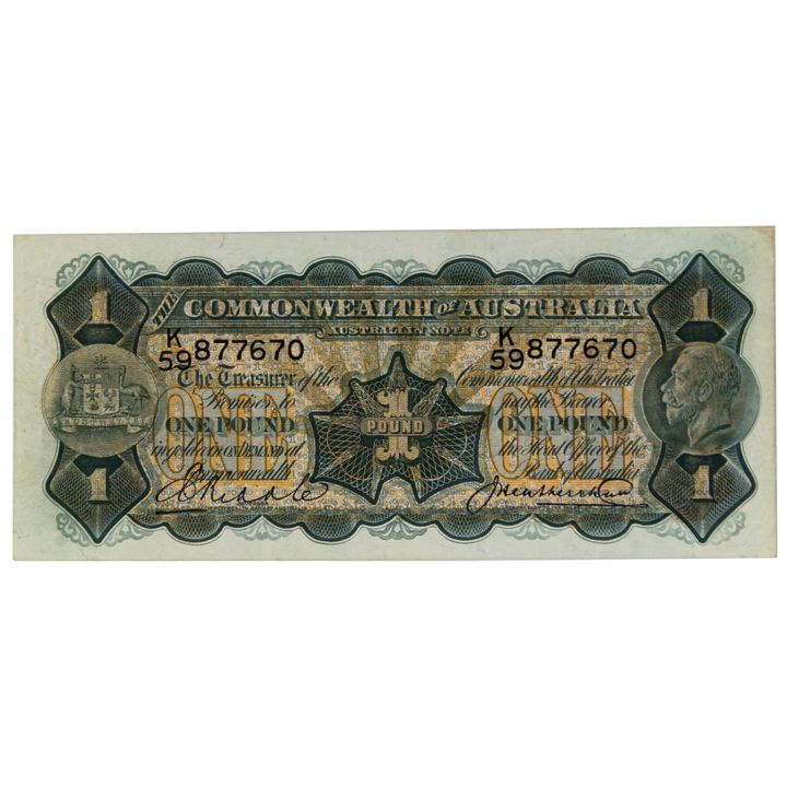 Riddle/Heathershaw, One Pound, 1927, VF