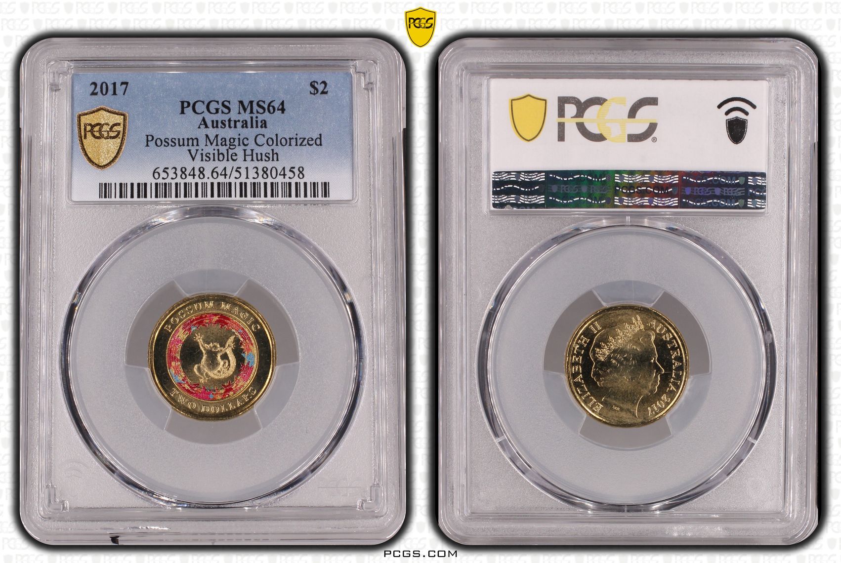 Possum Magic - Visible Hush, Two Dollar, 2017, PCGS MS64