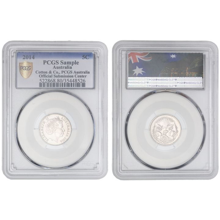 Elizabeth II, Five Cent, 2014, PCGS Genuine  (80 - Genuine)