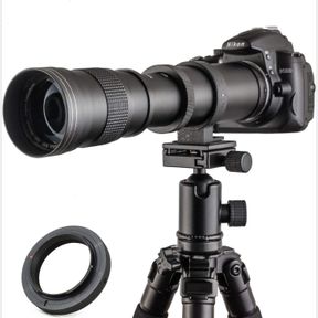 JINTU 420-800MM F/ 8.3 MANUAL TELEPHOTO ZOOM LENS + T-MOUNT FOR CANON EOS REBEL SL2 SL1 T3 T3I T4I T5 T5I T6 T6I T6S T7 T7I 4000D