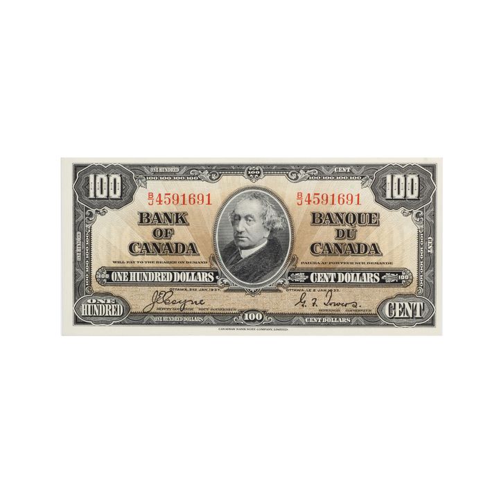 Canada, One Hundred Dollars, 1937, Uncirculated