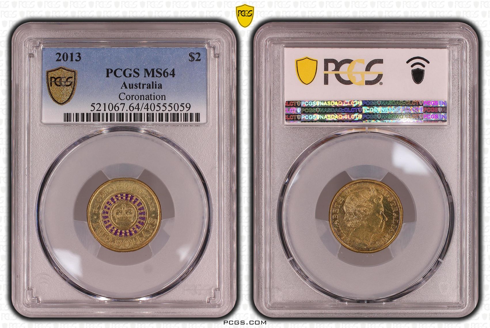 Coronation Colorized, Two Dollar, 2013, PCGS MS64