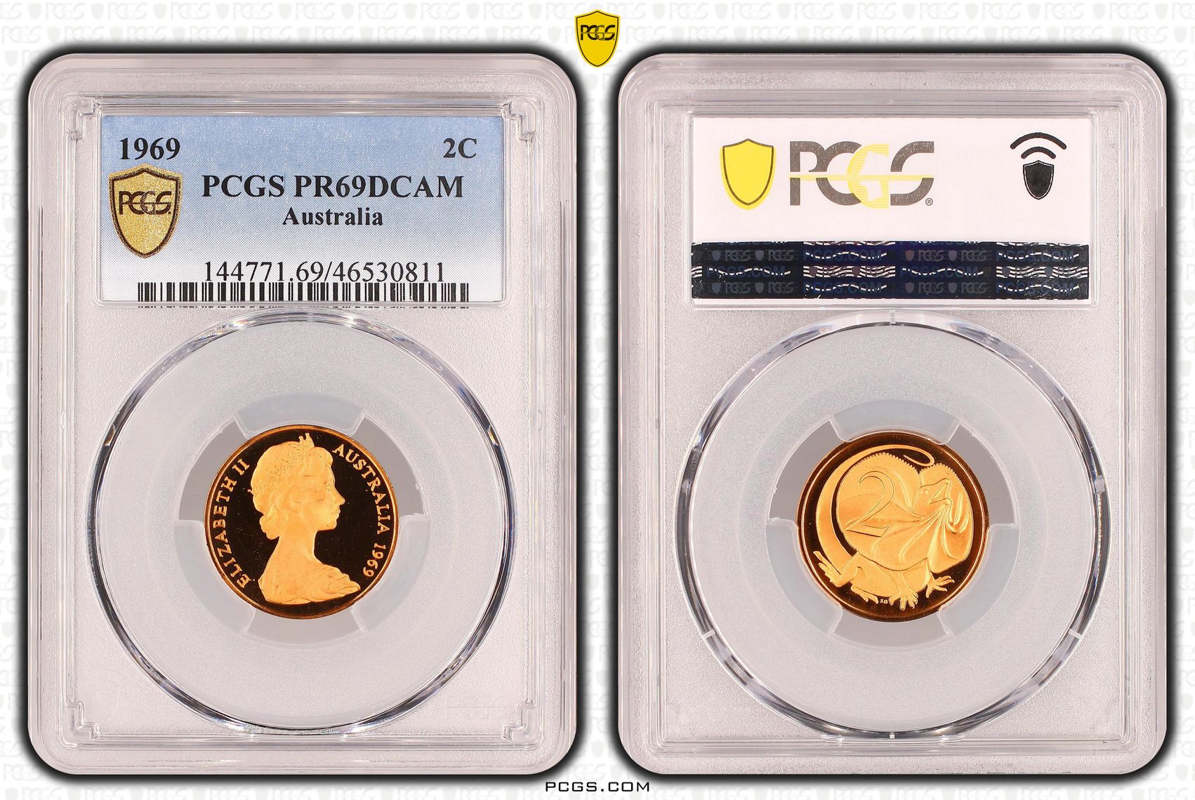 Elizabeth II, Two Cent, 1969, PCGS PR69DCAM