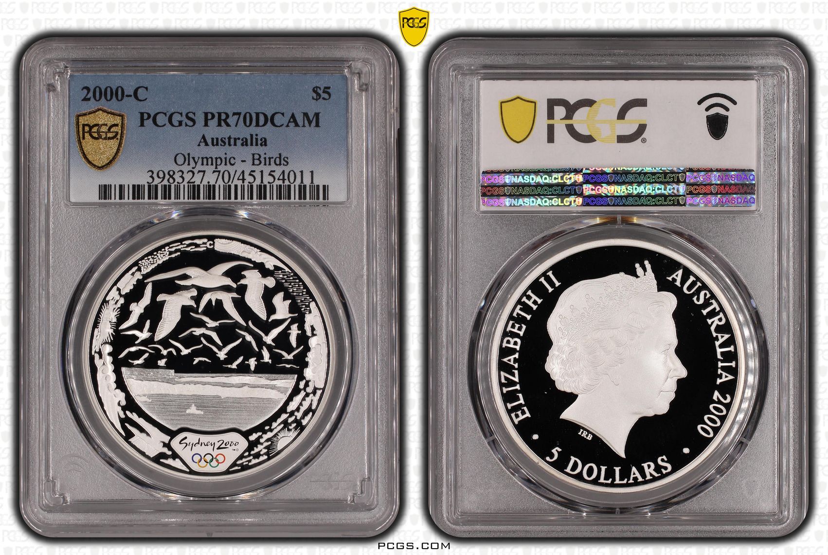 Olympic - Birds, POP 7/0, Five Dollar, 2000-C, PCGS PR70DCAM
