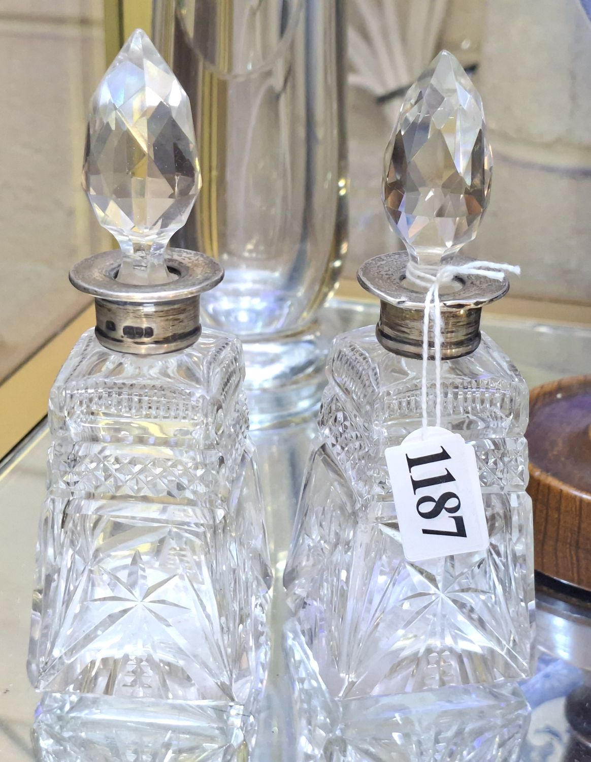 1187 · A PAIR OF EDWARDIAN PERFUME BOTTLES