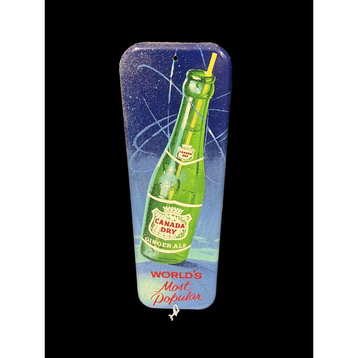 Canada Dry Ginger Ale Tin Metal Door Push Soda Sign