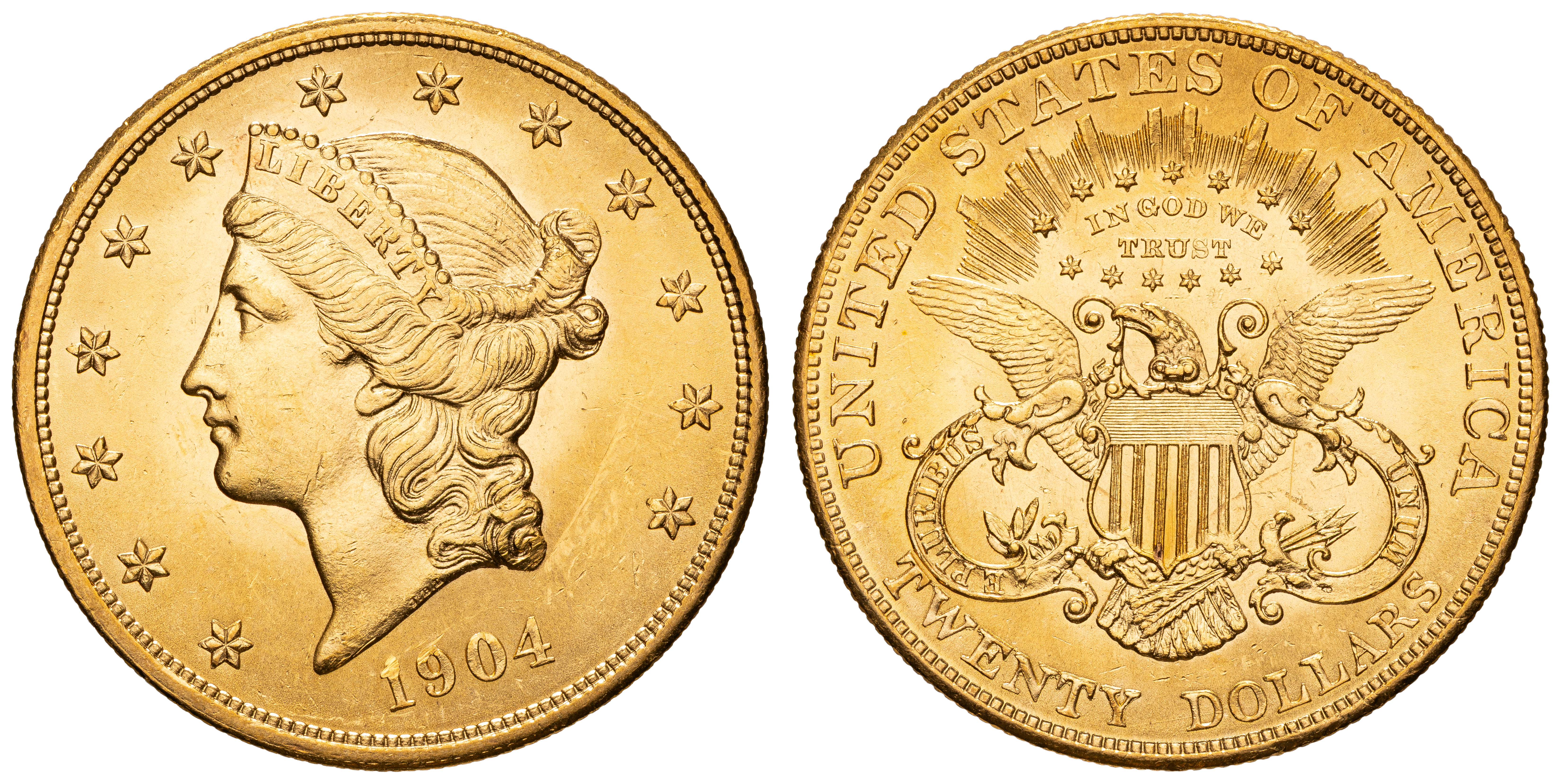 United States, Twenty Dollars, 1904, UNC