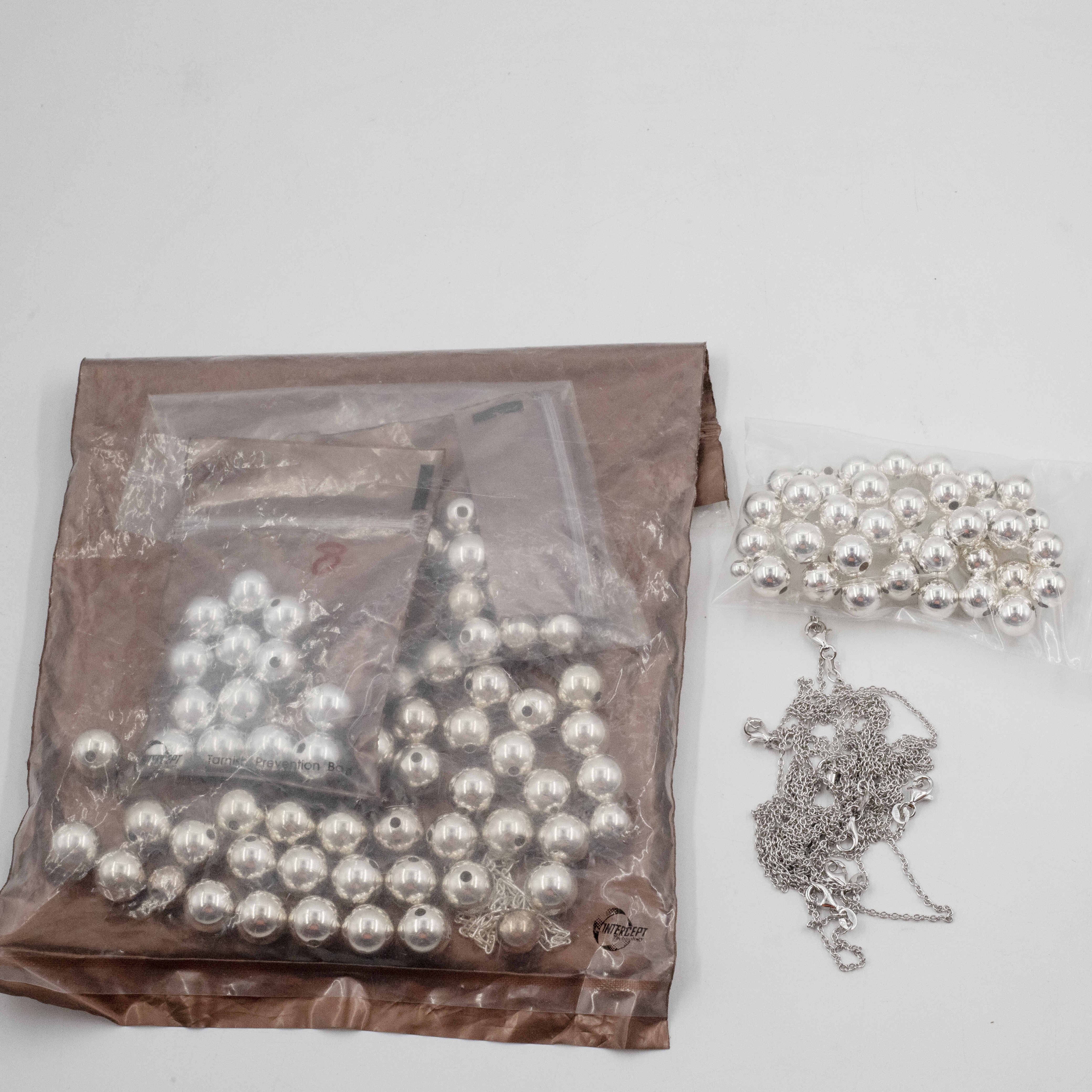 293 · Mix Lot of Silver Beads & Chains